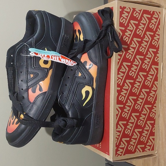 Vans Lowland Cc Lenticular Black Persimmon Orange Men Size 7.5, Women Size 9 - Picture 6 of 6